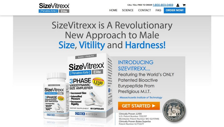 SizeVitrexx official website