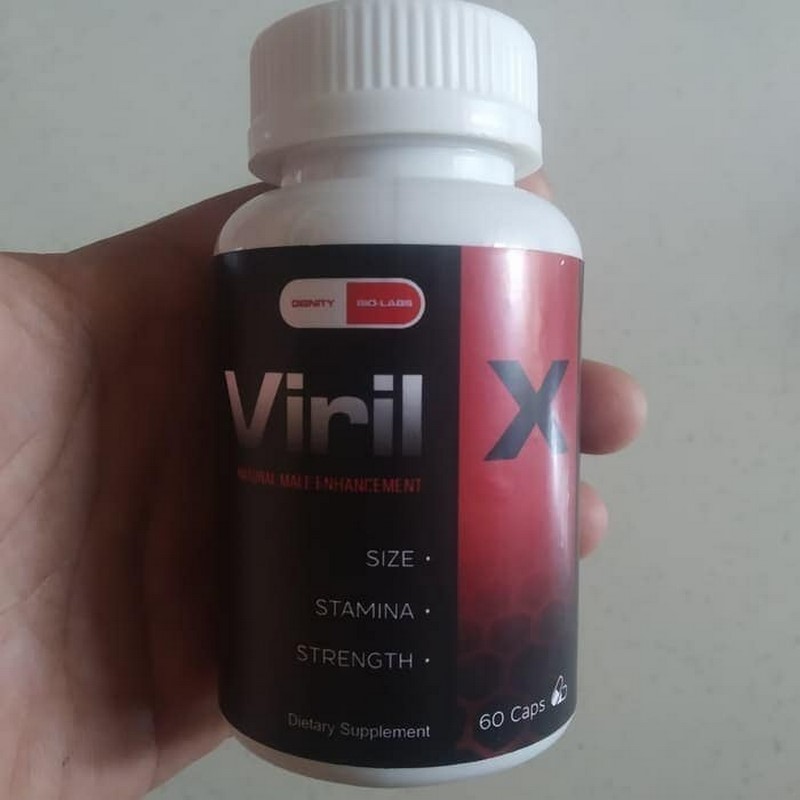 Viril X bottle in hand