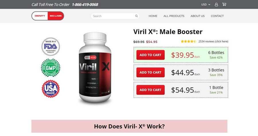 Viril X official website