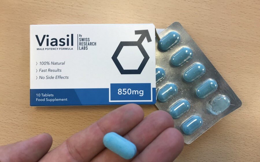 Viasil tablets in hand